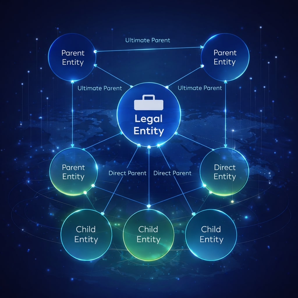 LEI niveau 2-data, der viser virksomhedsejerskab og kontrolrelationer