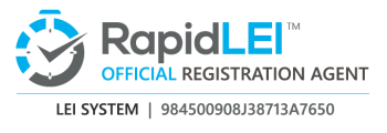 RapidLEI officiel registreringsagent - LEI System LEI-nummer: 984500908J38713A7650